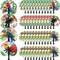12 Pack Hawaiian Parrot Paper Hand Fans Decorative Folding Handheld Fans Birthday Party Supplies